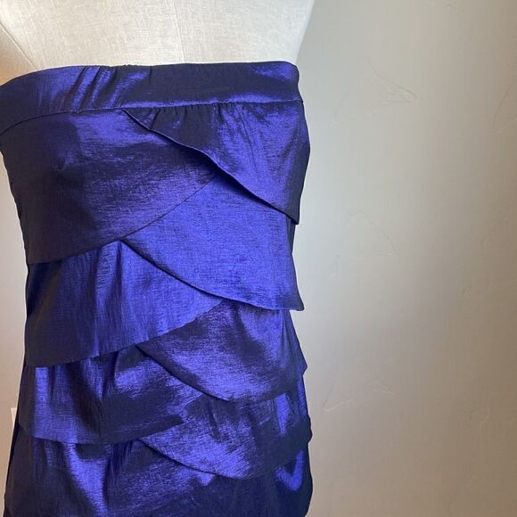 Strapless Shimmer Shift Dress  - Picture 2 of 4